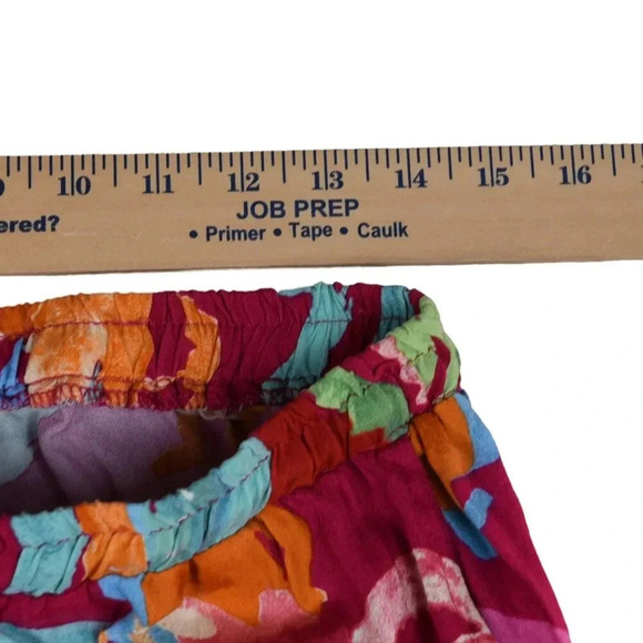 C & C California Flowy Wide Leg Pants Ibiza Palm Trees Large Vacation Resortwear - Picture 6 of 8